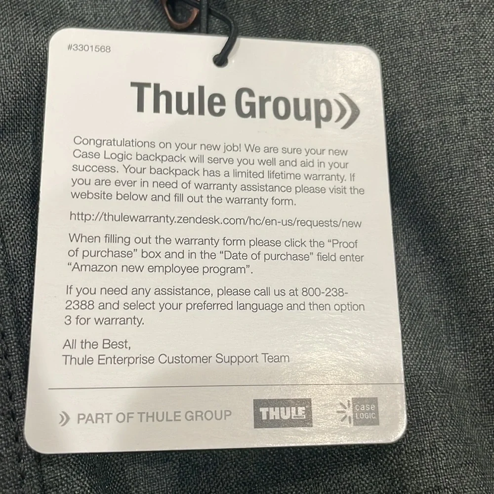 Case logic Thule back pack